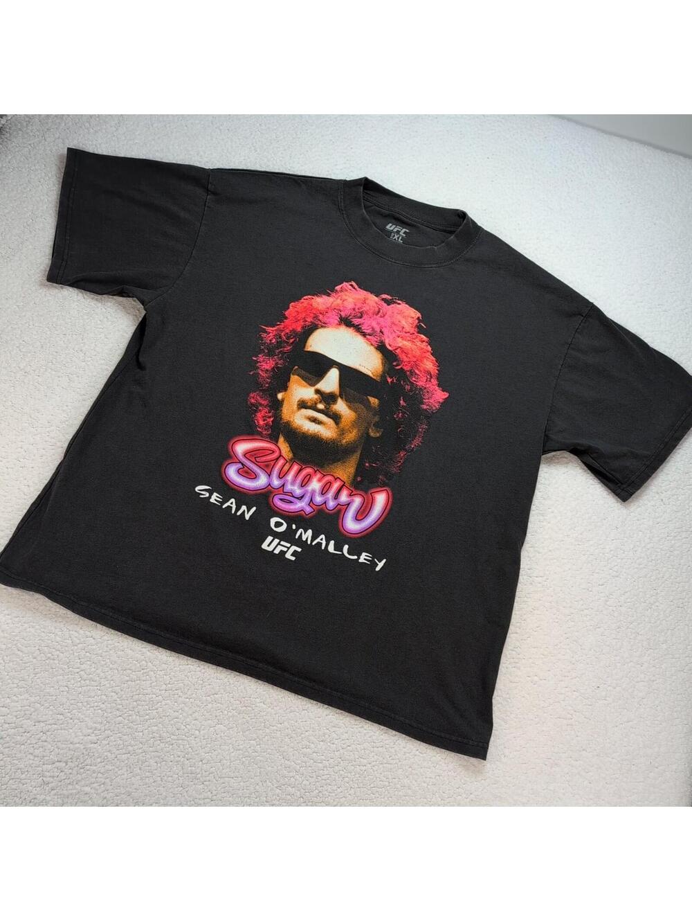 UFC Suga Sean O’Malley Graphic T-Shirt Mens XL Black 100% Cotton MMA Fighter